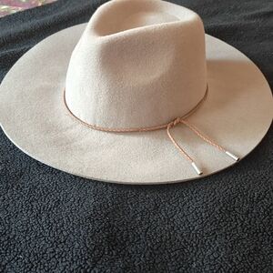 San Diego Hat Company Beige Fedora with Brown Trim